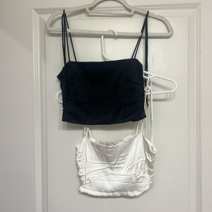 Zara Black and White Crop Tops